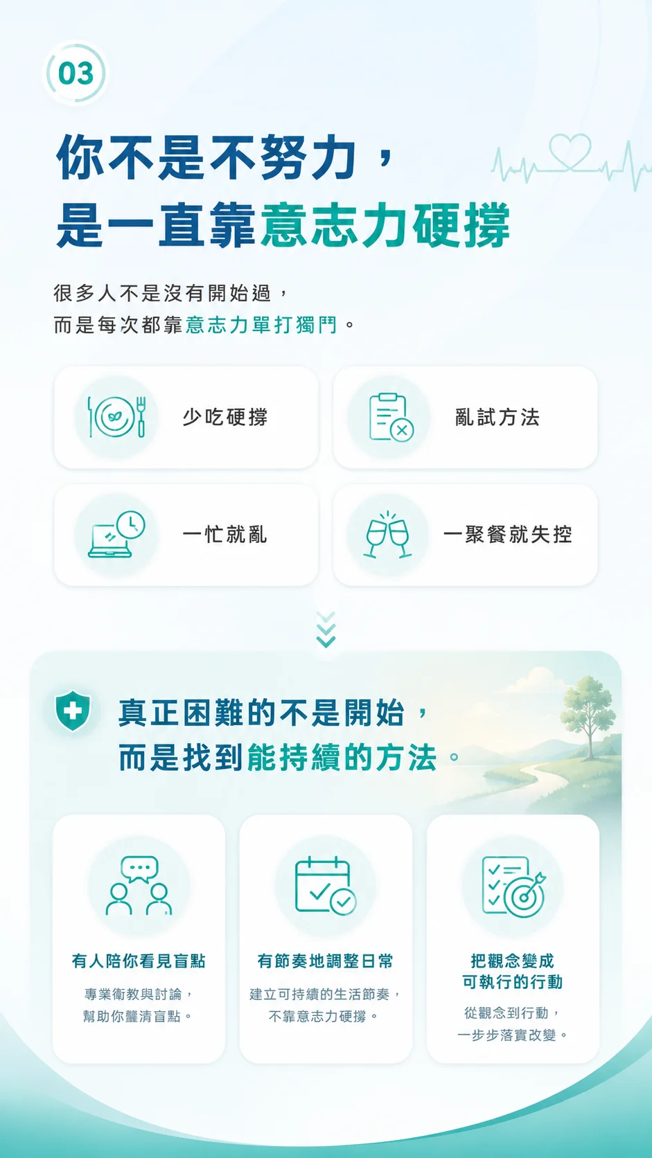 你不是不努力，是一直靠意志力硬撐 — 找到能持續的方法